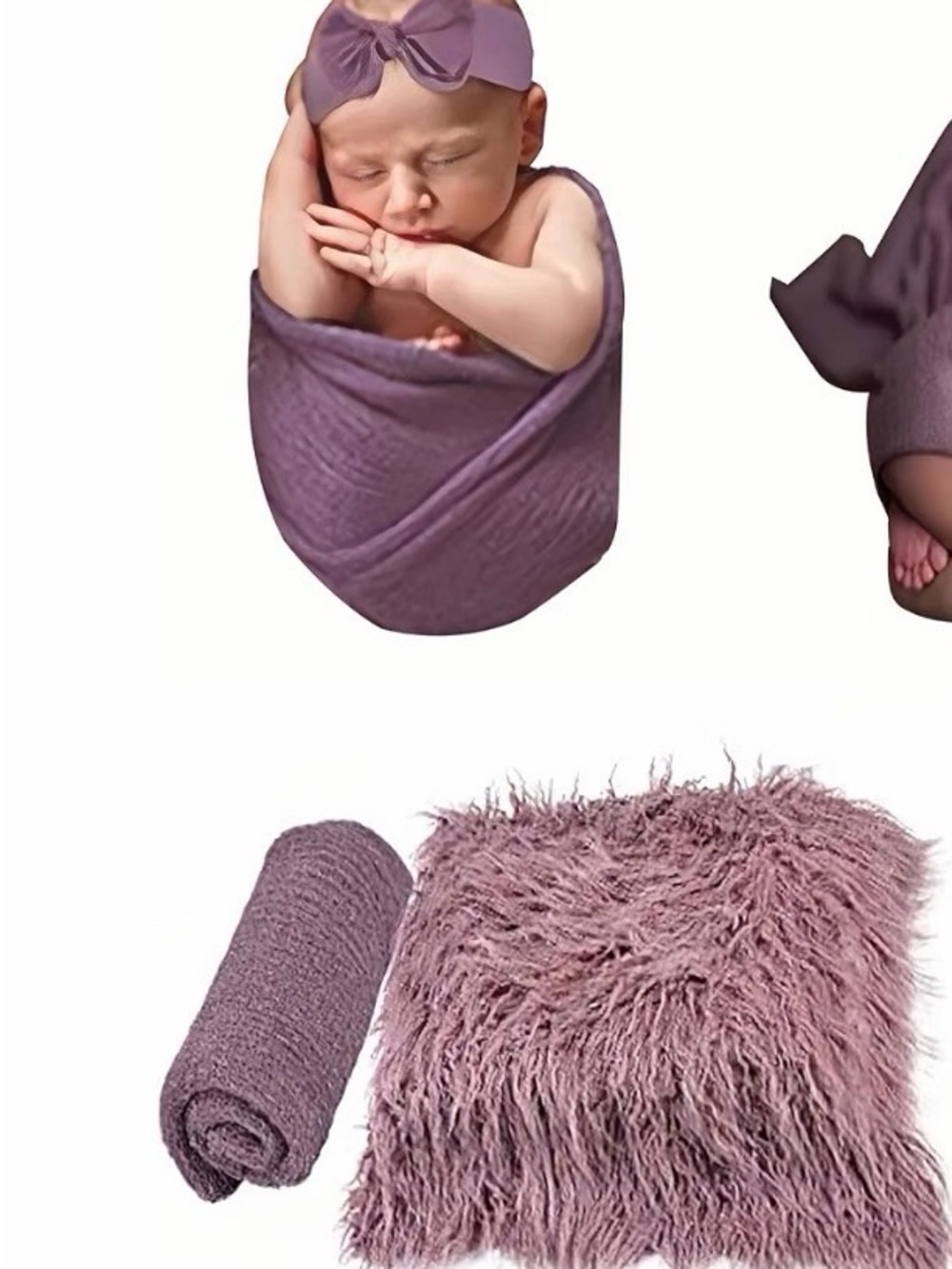 3pcs Baby Photography Props Photo Wraps Studio Photography Blankets - Picture 6 of 6